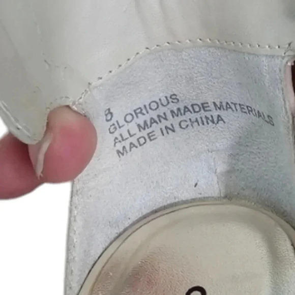 Charlotte Russe Size 8 Beige Platform Wedges Ankle Strap Y2K Heel Sandals - Picture 6 of 6